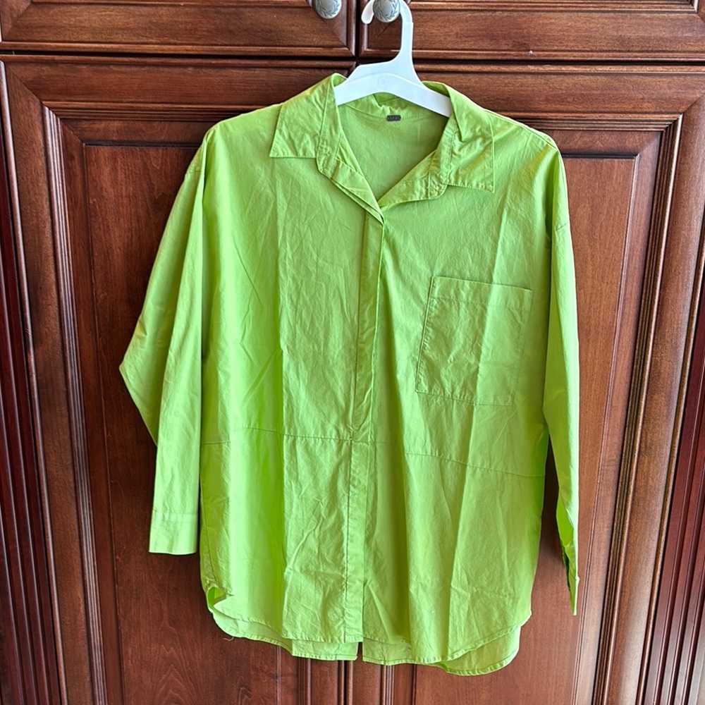Young Fabulous & Broke Green Button Down Shirt